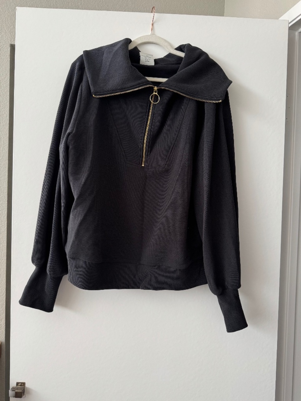 Varley Vine Half Zip Ottoman Sweatshirt Black XL - Picture 2 of 10
